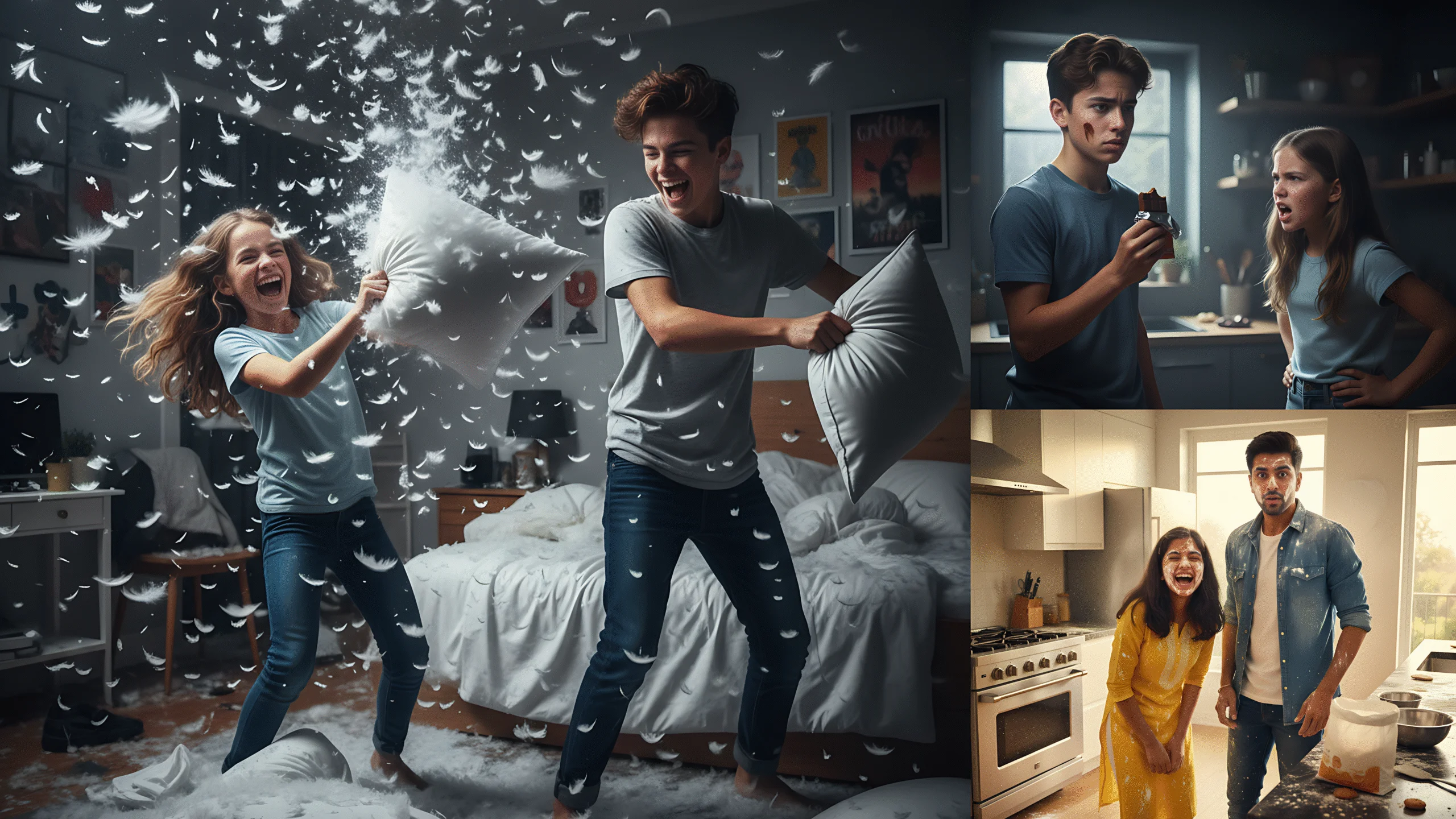 10 image prompt brother and sister